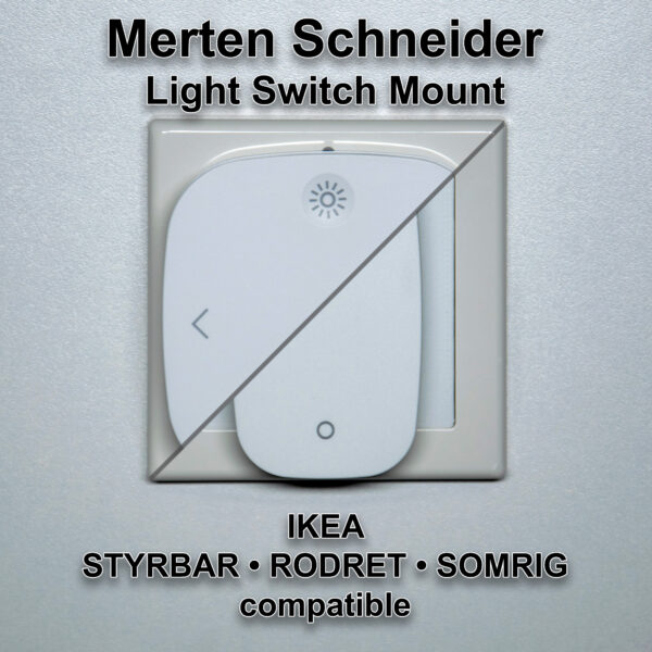 Merten Schneider Light Switch Mount for IKEA Remotes - Styrbar, Rodret & Somrig Compatible