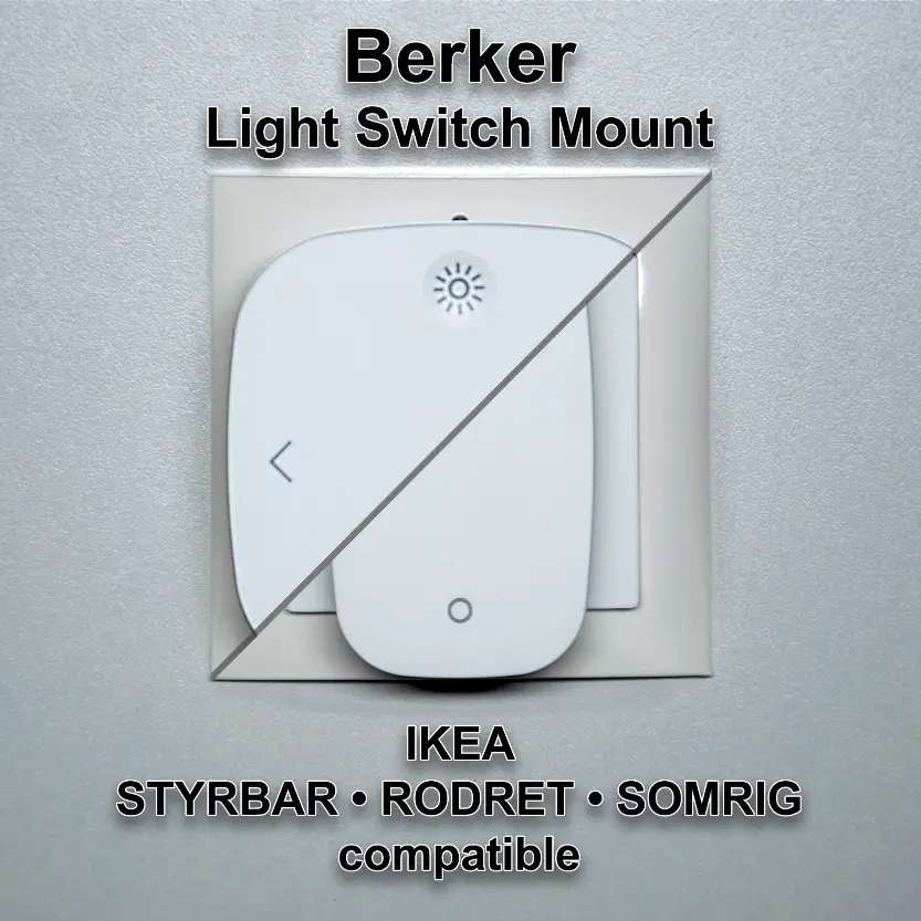 Berker Lichtschalter Halterung für IKEA Fernbedienung (Styrbar, Rodret, Somrig)